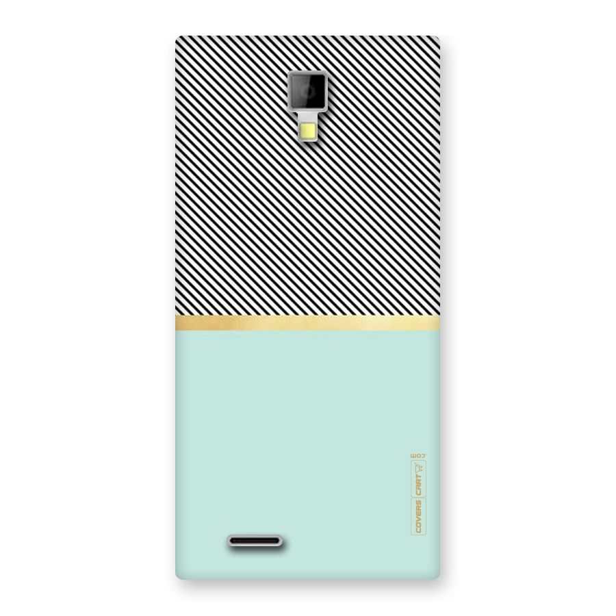 Pastel Green Base Stripes Back Case for Micromax Canvas Xpress A99
