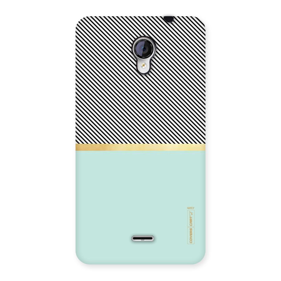 Pastel Green Base Stripes Back Case for Micromax Unite 2 A106