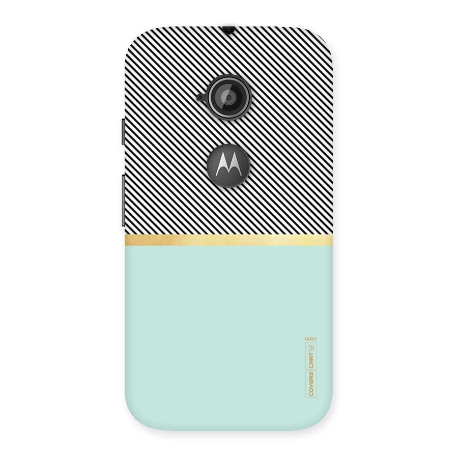 Pastel Green Base Stripes Back Case for Moto E 2nd Gen