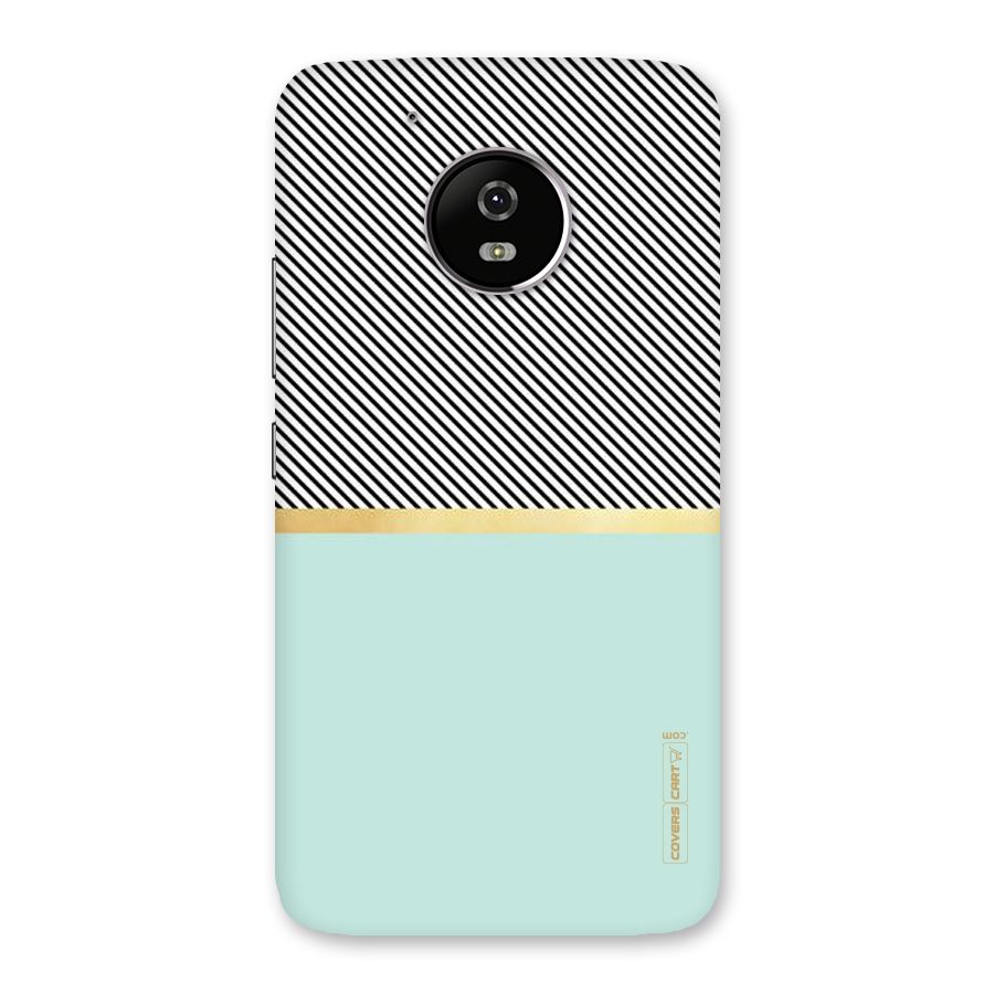 Pastel Green Base Stripes Back Case for Moto G5