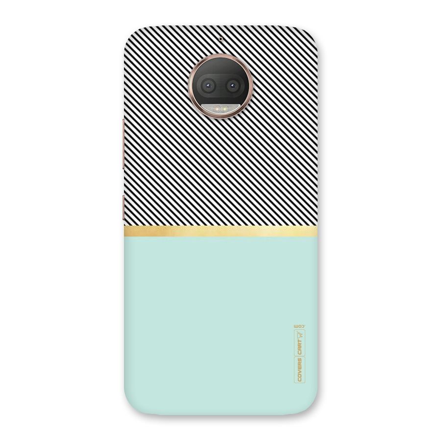 Pastel Green Base Stripes Back Case for Moto G5s Plus