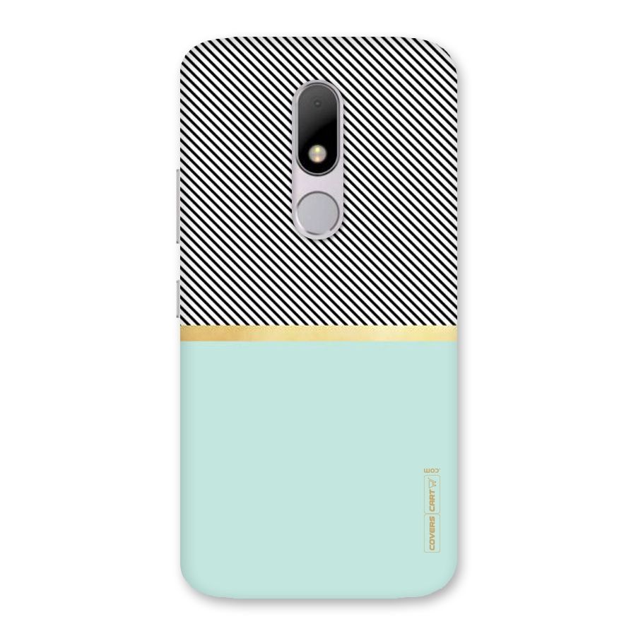 Pastel Green Base Stripes Back Case for Moto M