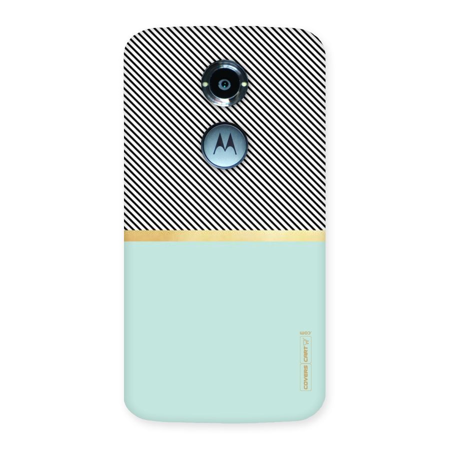 Pastel Green Base Stripes Back Case for Moto X 2nd Gen
