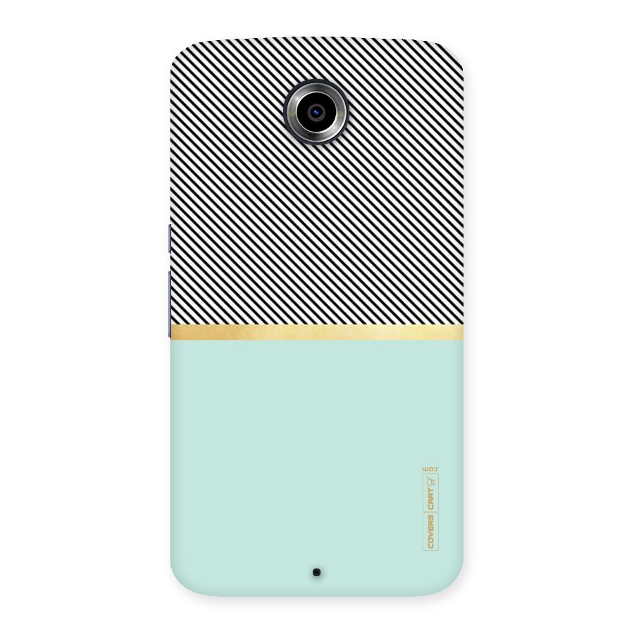 Pastel Green Base Stripes Back Case for Nexsus 6