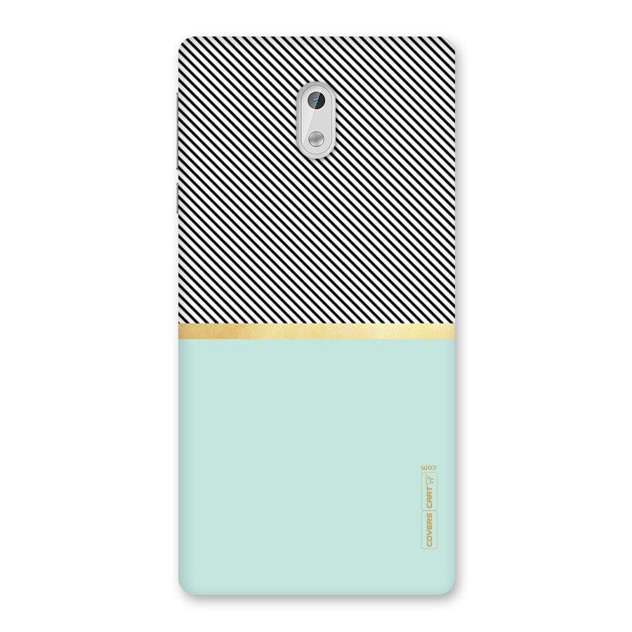 Pastel Green Base Stripes Back Case for Nokia 3