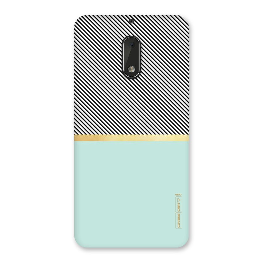 Pastel Green Base Stripes Back Case for Nokia 6