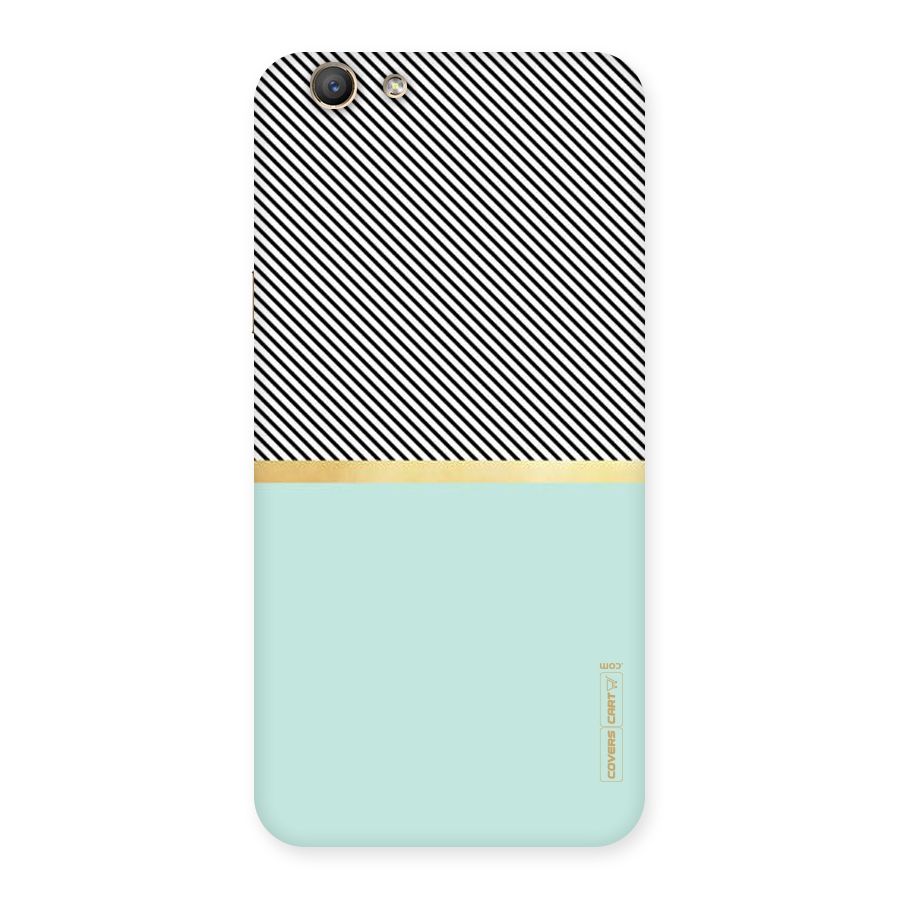 Pastel Green Base Stripes Back Case for Oppo F1s