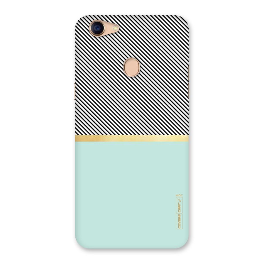 Pastel Green Base Stripes Back Case for Oppo F5