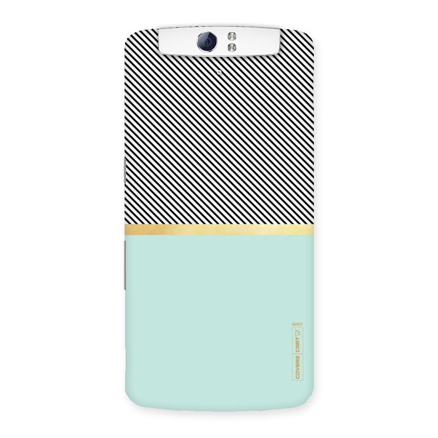 Pastel Green Base Stripes Back Case for Oppo N1