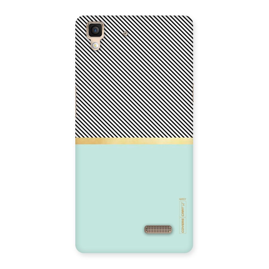 Pastel Green Base Stripes Back Case for Oppo R7