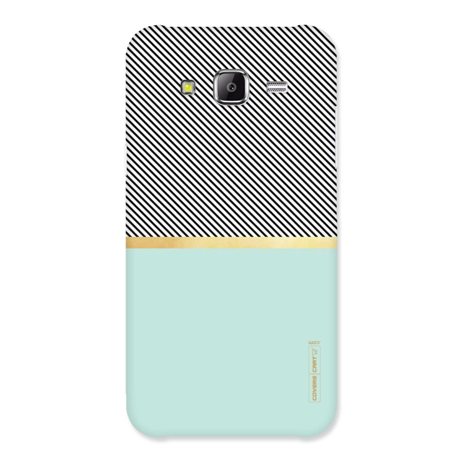 Pastel Green Base Stripes Back Case for Samsung Galaxy J5