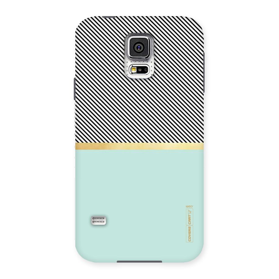 Pastel Green Base Stripes Back Case for Samsung Galaxy S5