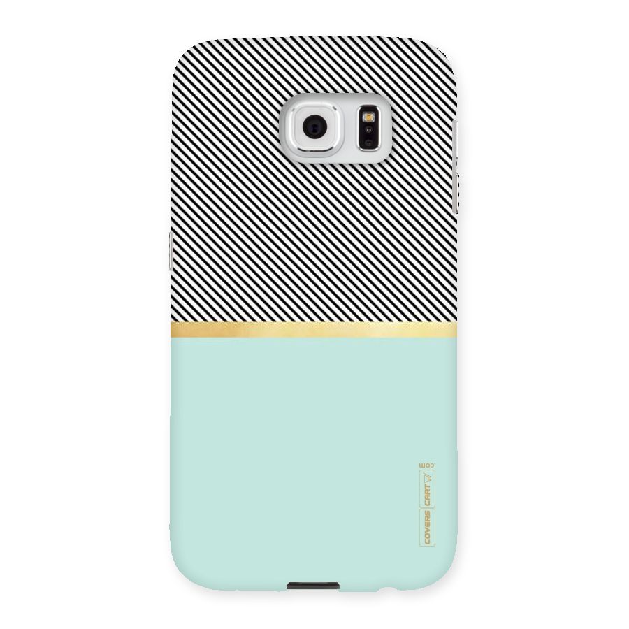 Pastel Green Base Stripes Back Case for Samsung Galaxy S6