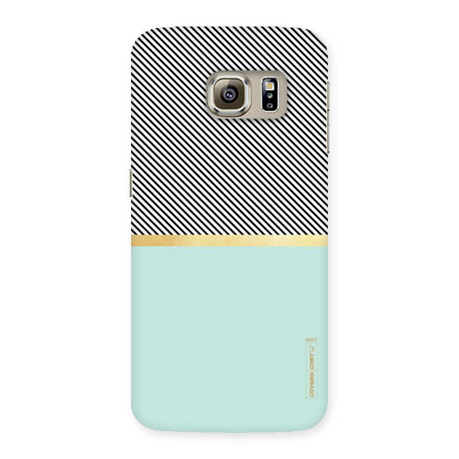 Pastel Green Base Stripes Back Case for Samsung Galaxy S6 Edge Plus