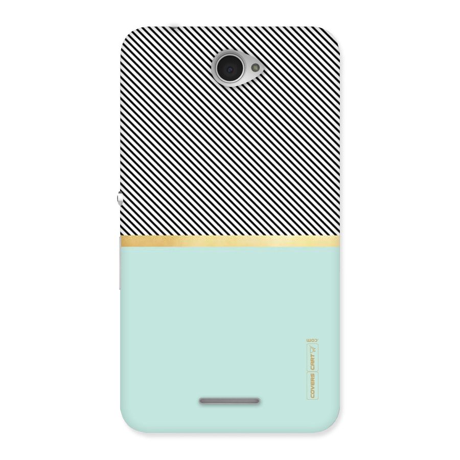 Pastel Green Base Stripes Back Case for Sony Xperia E4