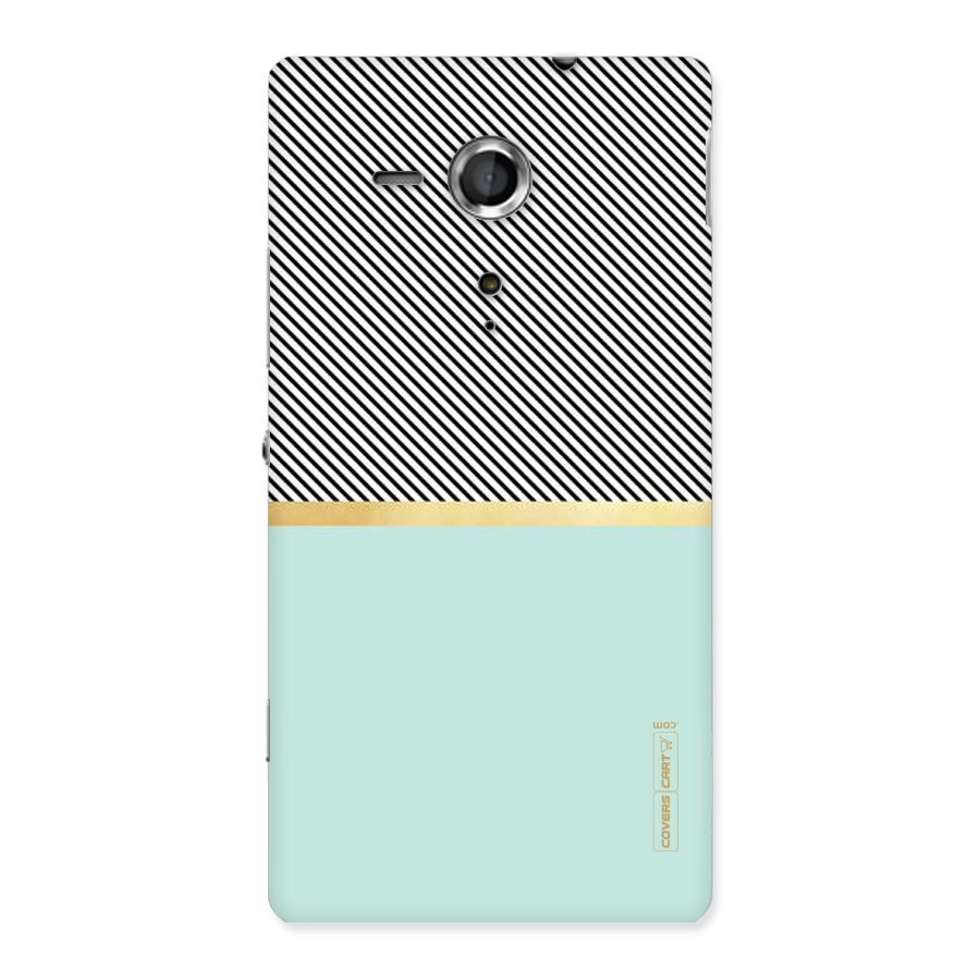 Pastel Green Base Stripes Back Case for Sony Xperia SP