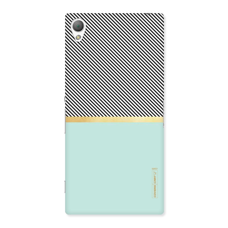 Pastel Green Base Stripes Back Case for Sony Xperia Z3