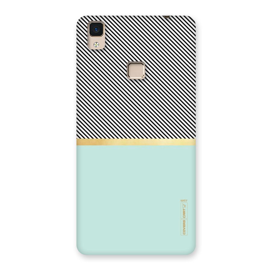 Pastel Green Base Stripes Back Case for V3 Max