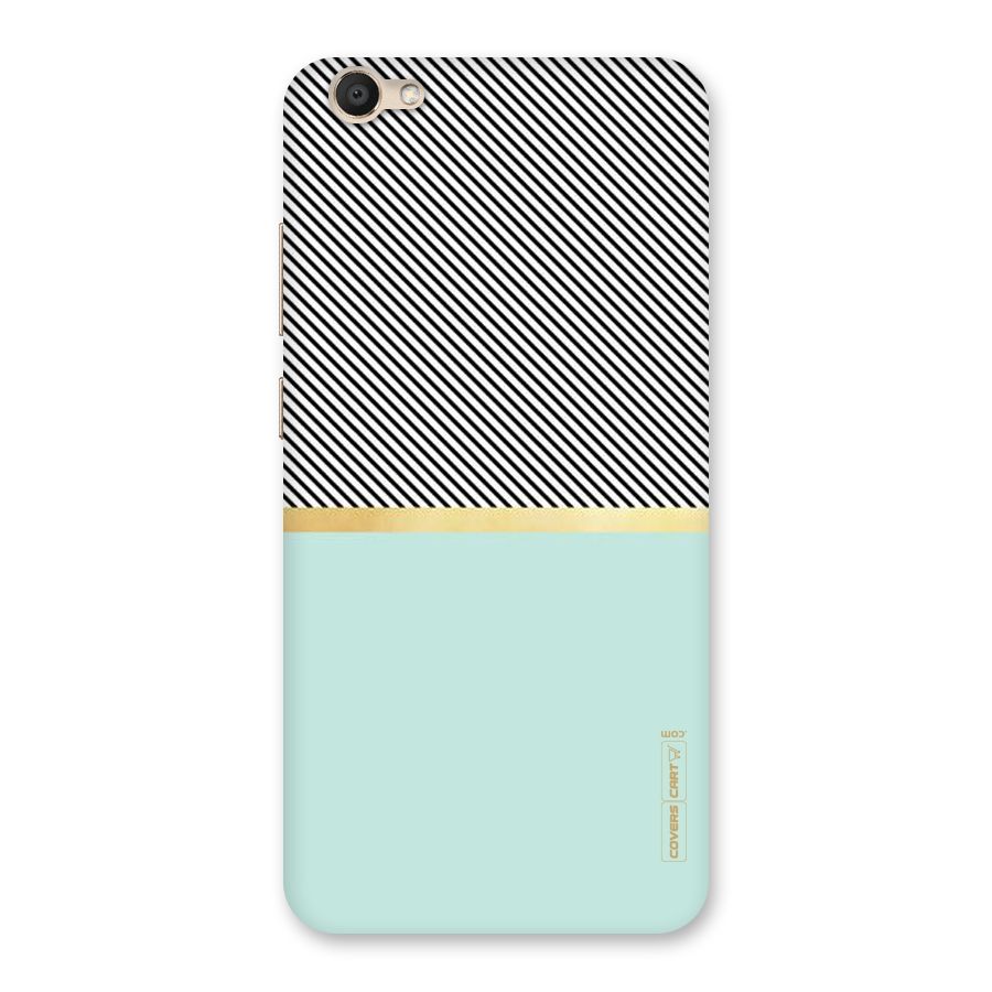 Pastel Green Base Stripes Back Case for Vivo V5