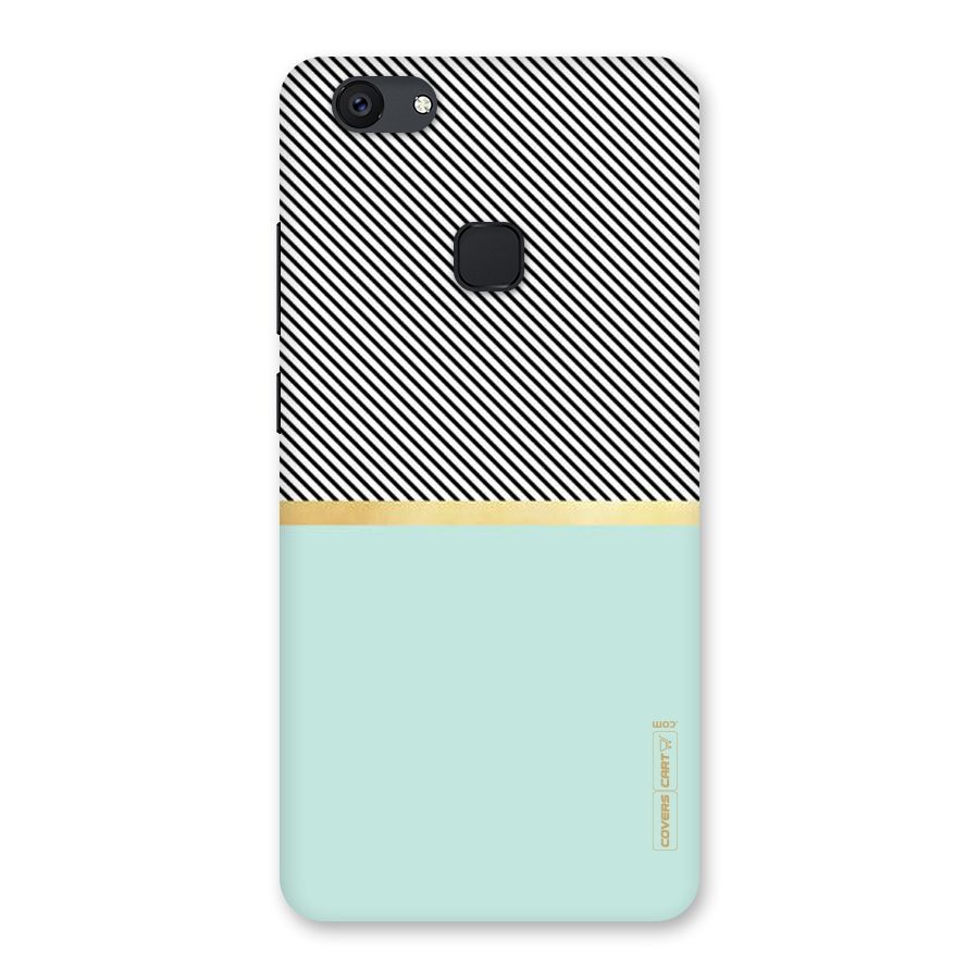 Pastel Green Base Stripes Back Case for Vivo V7 Plus