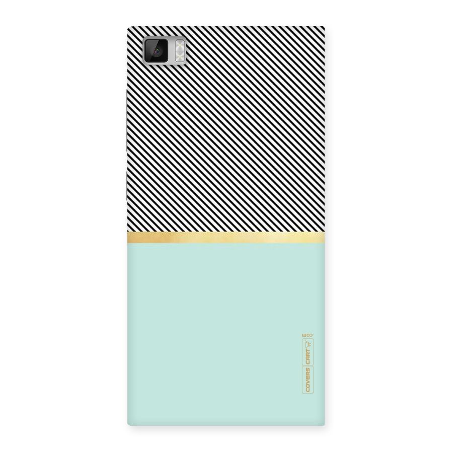 Pastel Green Base Stripes Back Case for Xiaomi Mi3