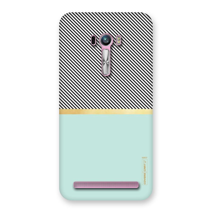 Pastel Green Base Stripes Back Case for Zenfone Selfie