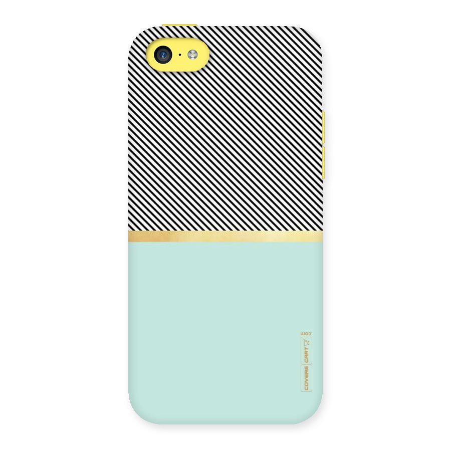 Pastel Green Base Stripes Back Case for iPhone 5C