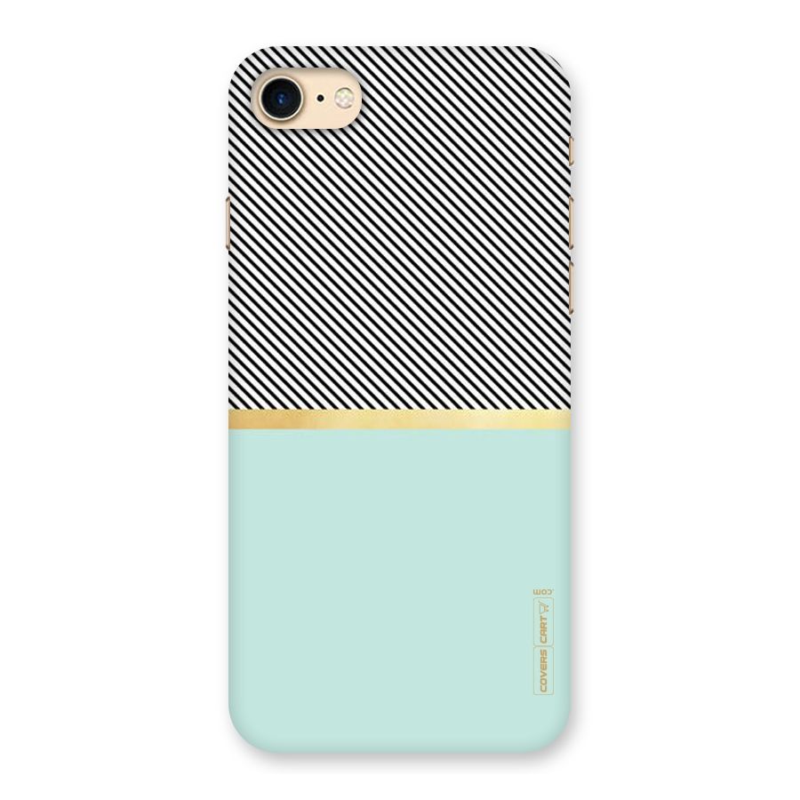 Pastel Green Base Stripes Back Case for iPhone 7