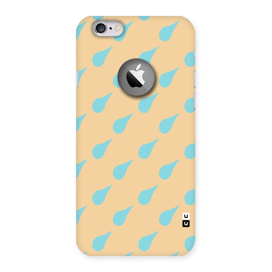 Pastel Orange Drops Back Case for iPhone 6 Logo Cut