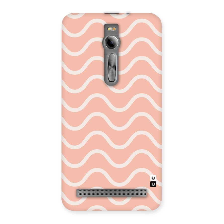 Pastel Peach Waves Back Case for Asus Zenfone 2