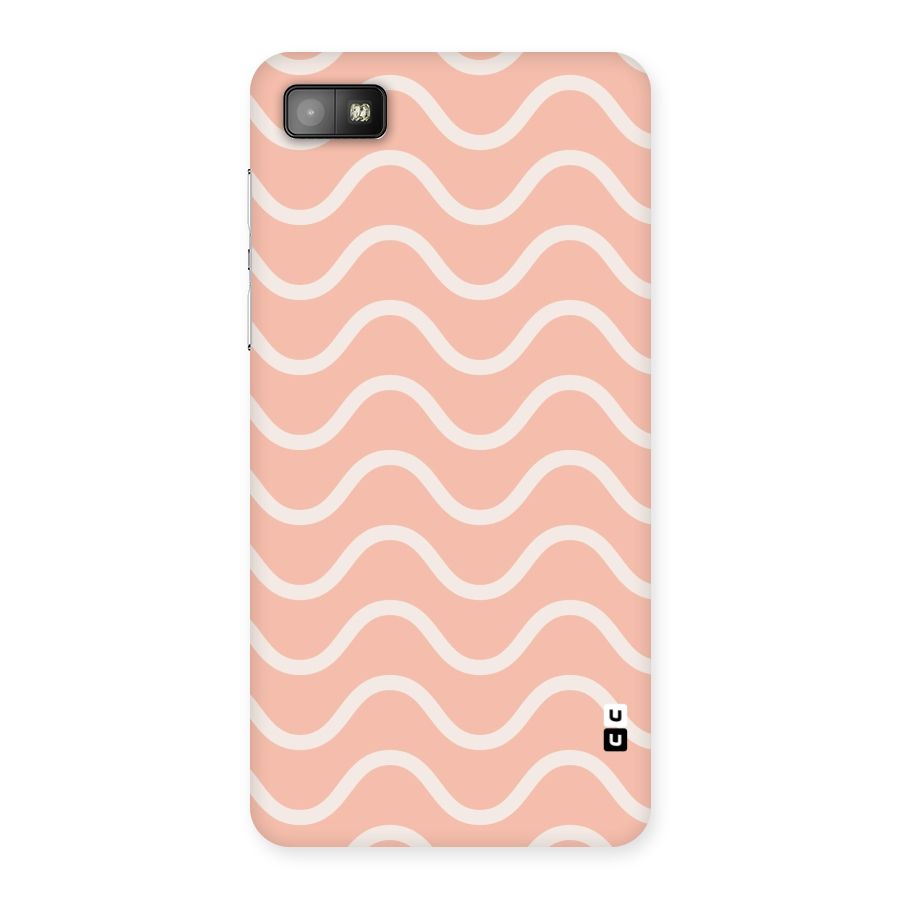 Pastel Peach Waves Back Case for Blackberry Z10