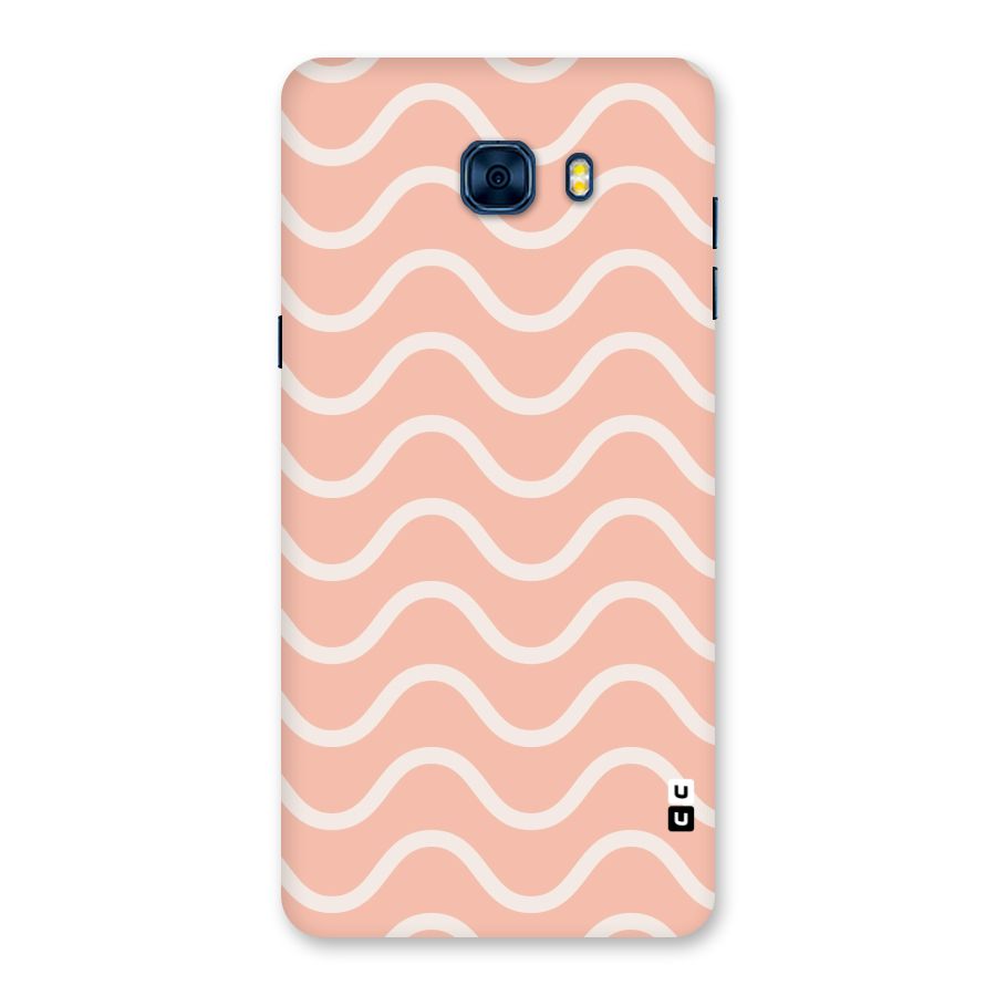 Pastel Peach Waves Back Case for Galaxy C7 Pro