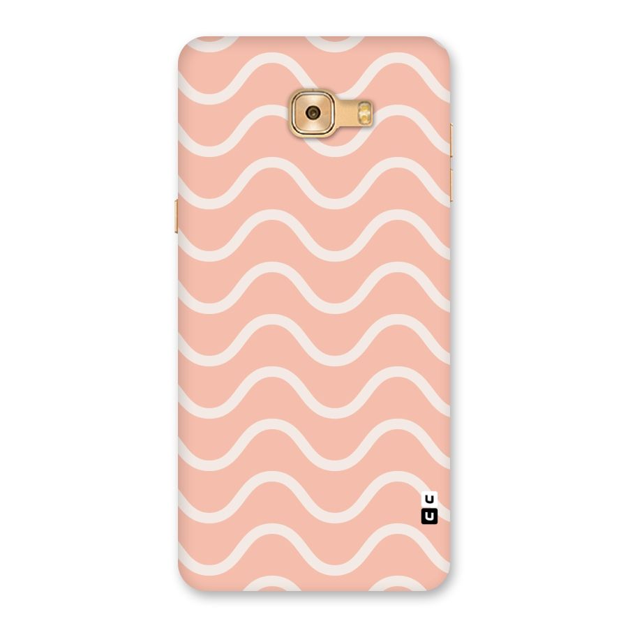 Pastel Peach Waves Back Case for Galaxy C9 Pro