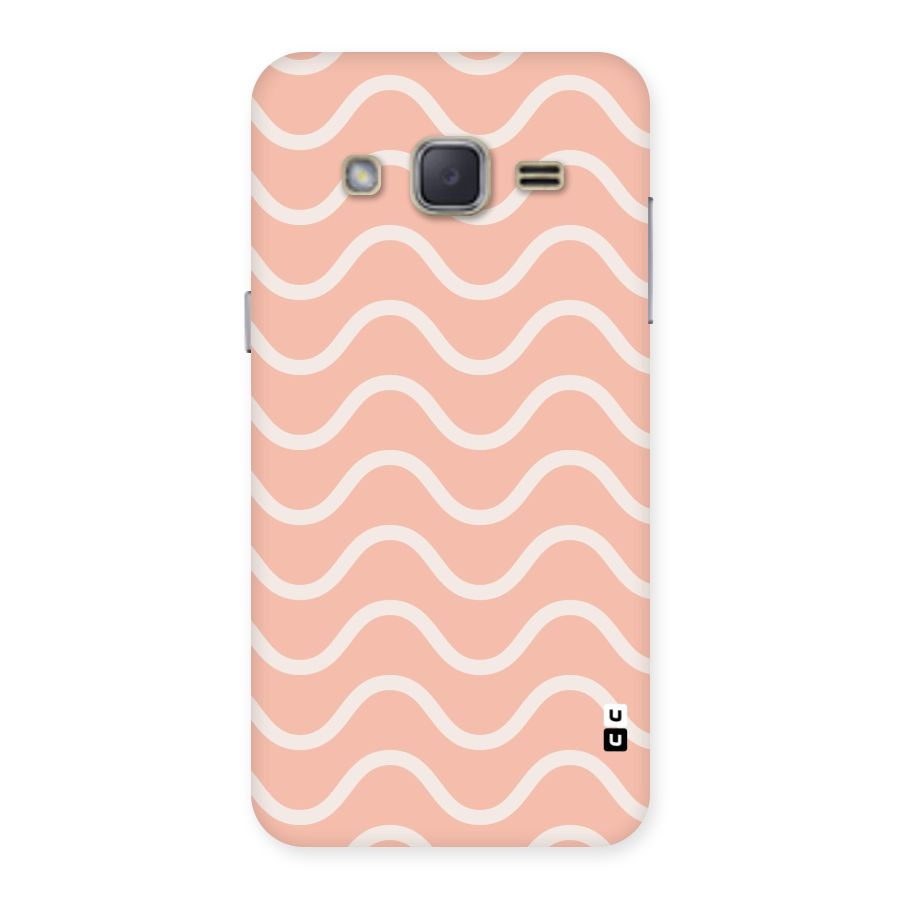 Pastel Peach Waves Back Case for Galaxy J2