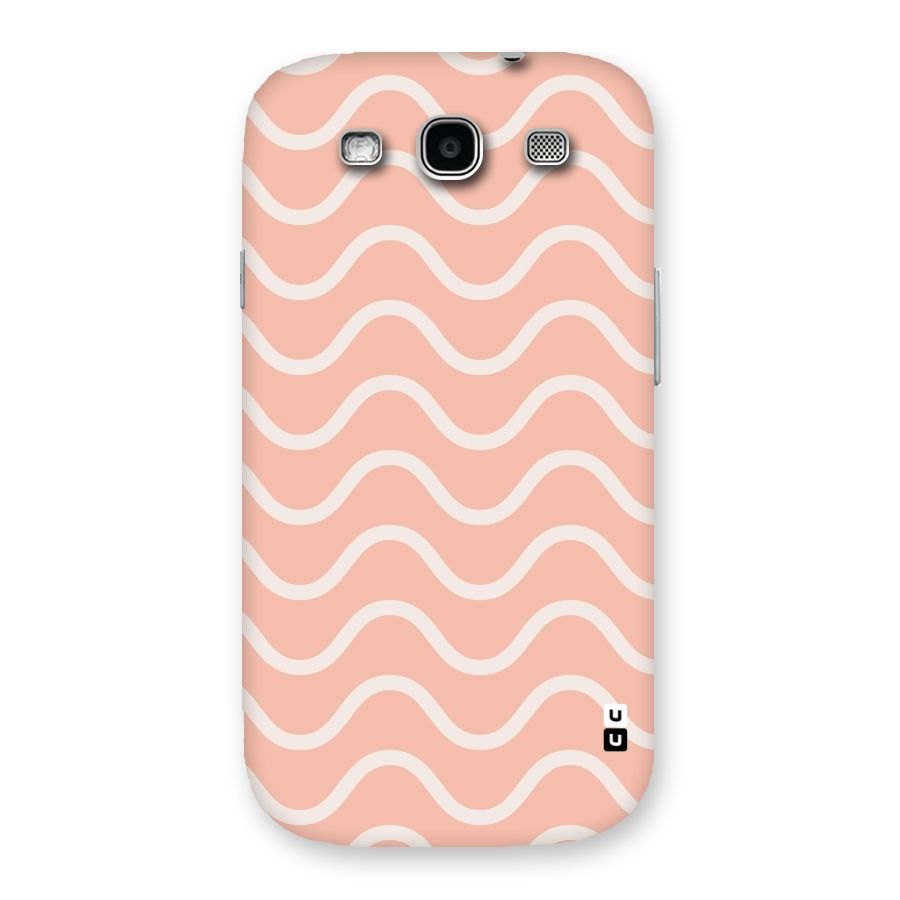 Pastel Peach Waves Back Case for Galaxy S3