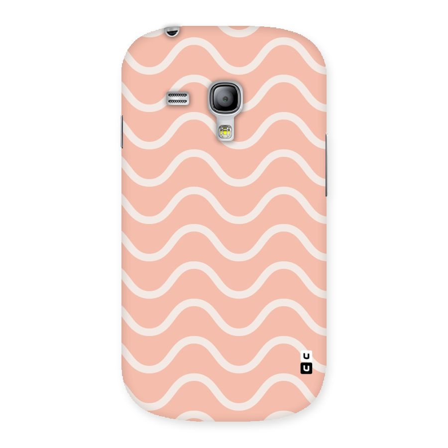 Pastel Peach Waves Back Case for Galaxy S3 Mini