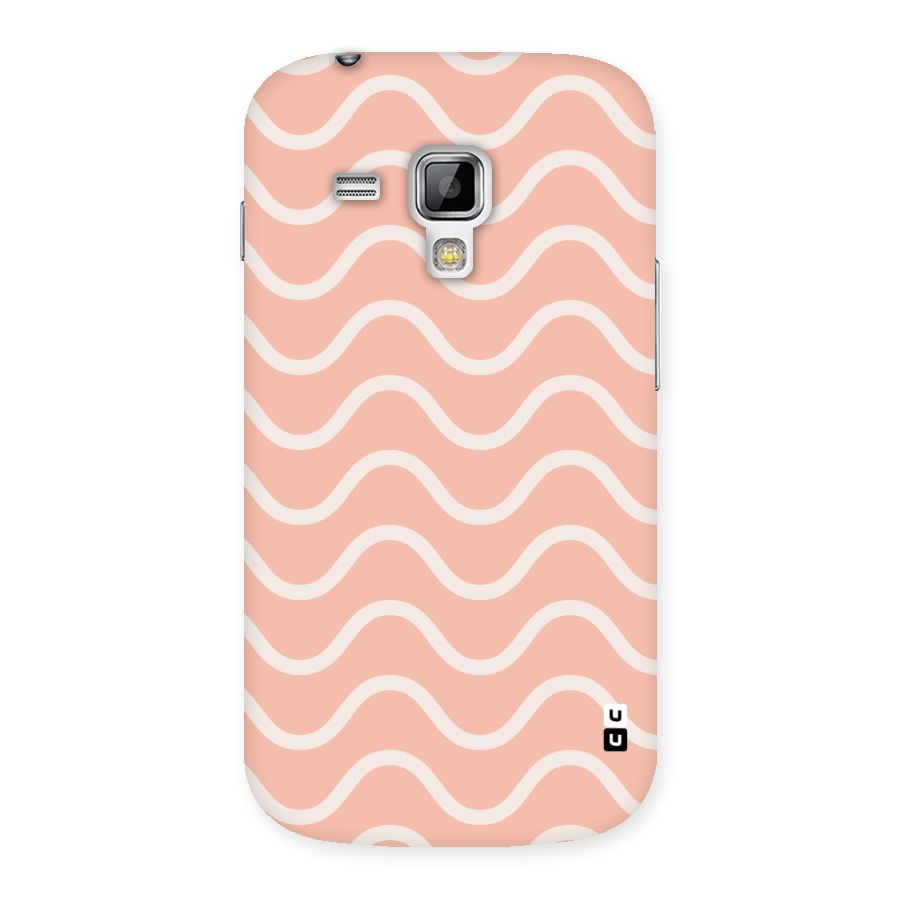 Pastel Peach Waves Back Case for Galaxy S Duos