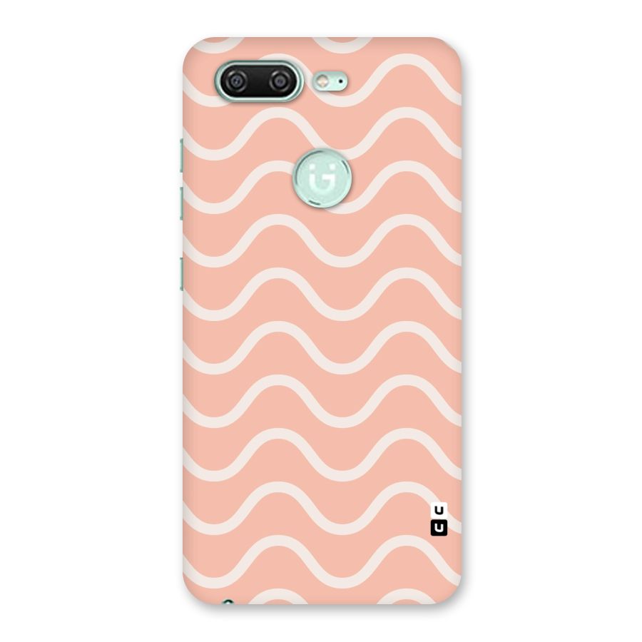Pastel Peach Waves Back Case for Gionee S10