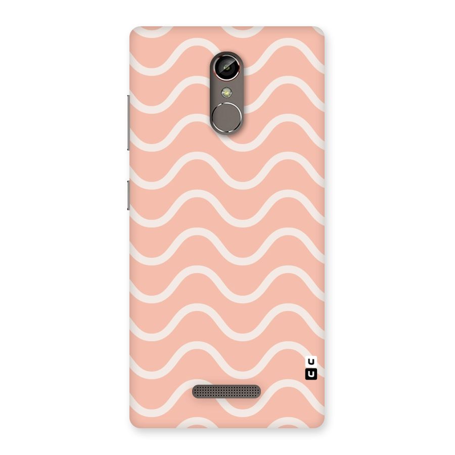 Pastel Peach Waves Back Case for Gionee S6s