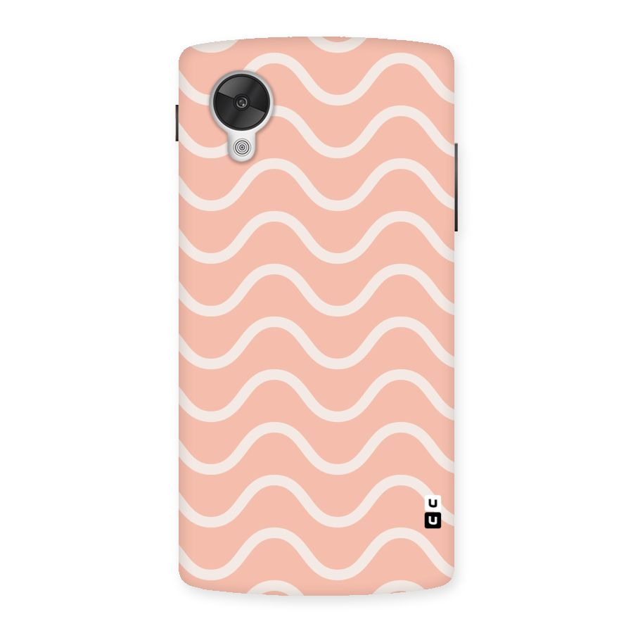 Pastel Peach Waves Back Case for Google Nexsus 5