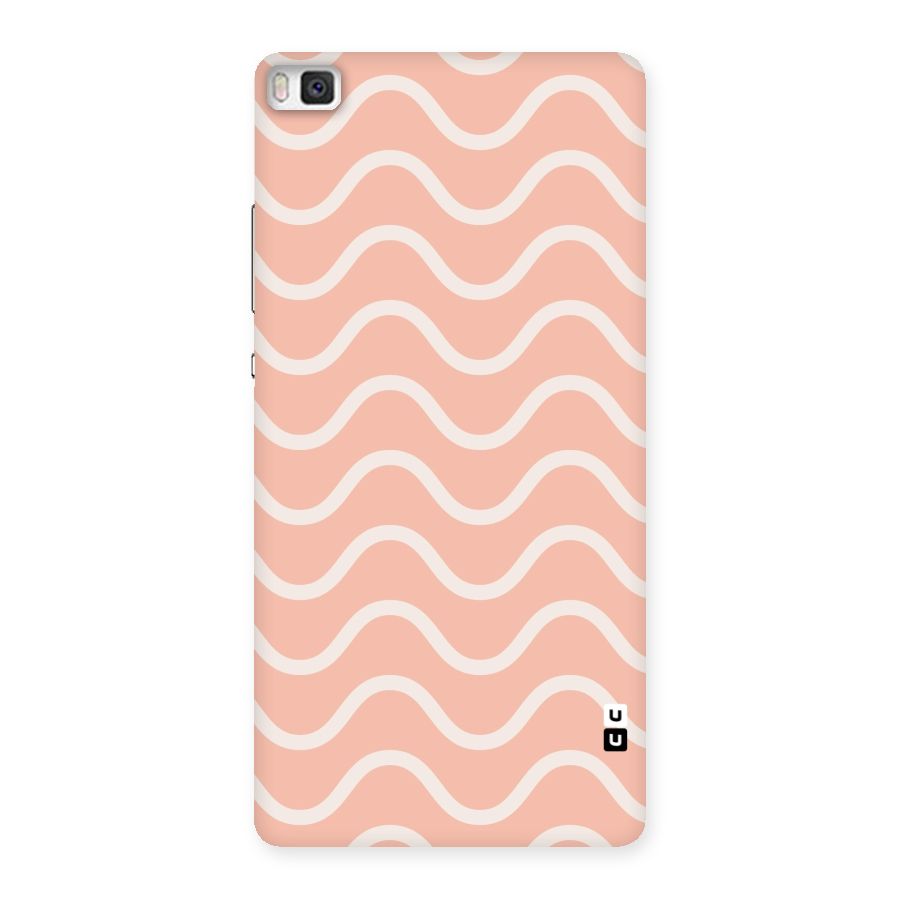 Pastel Peach Waves Back Case for Huawei P8