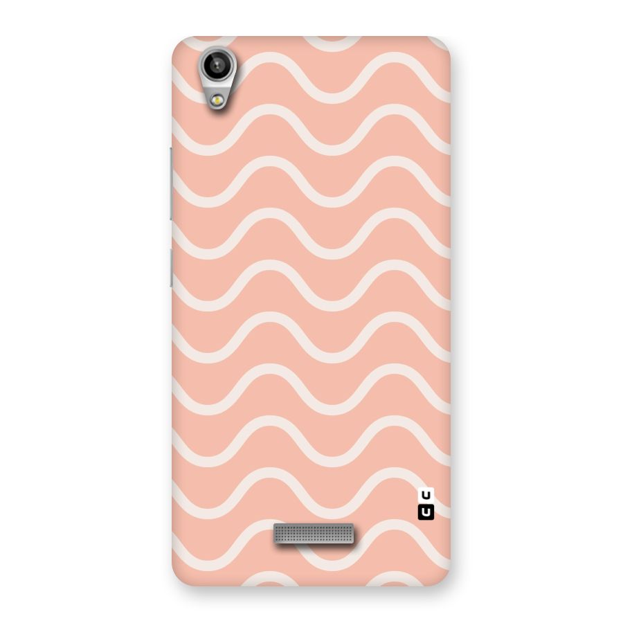 Pastel Peach Waves Back Case for Lava-Pixel-V1