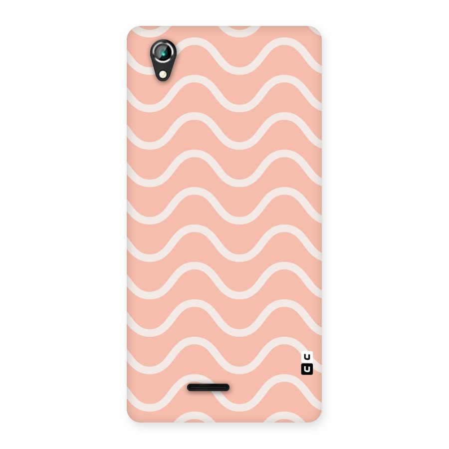 Pastel Peach Waves Back Case for Lava Iris 800