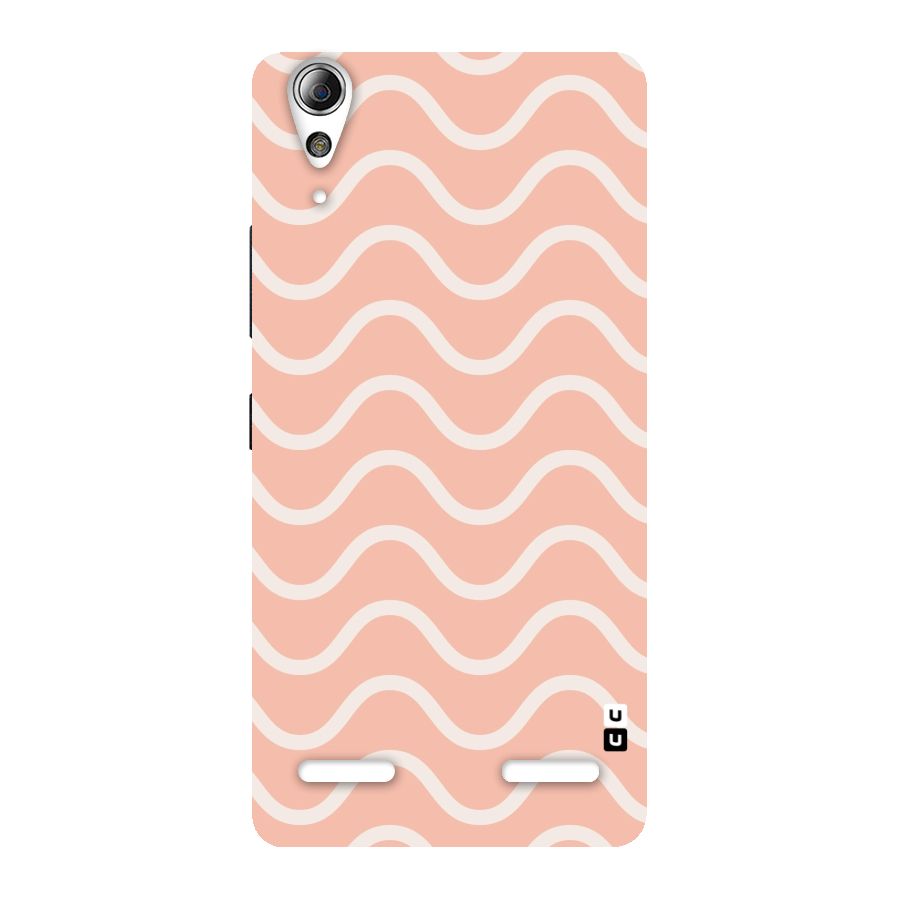 Pastel Peach Waves Back Case for Lenovo A6000 Plus