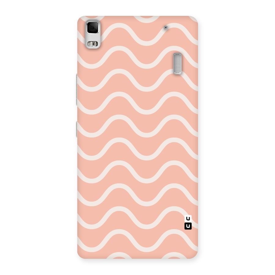 Pastel Peach Waves Back Case for Lenovo A7000