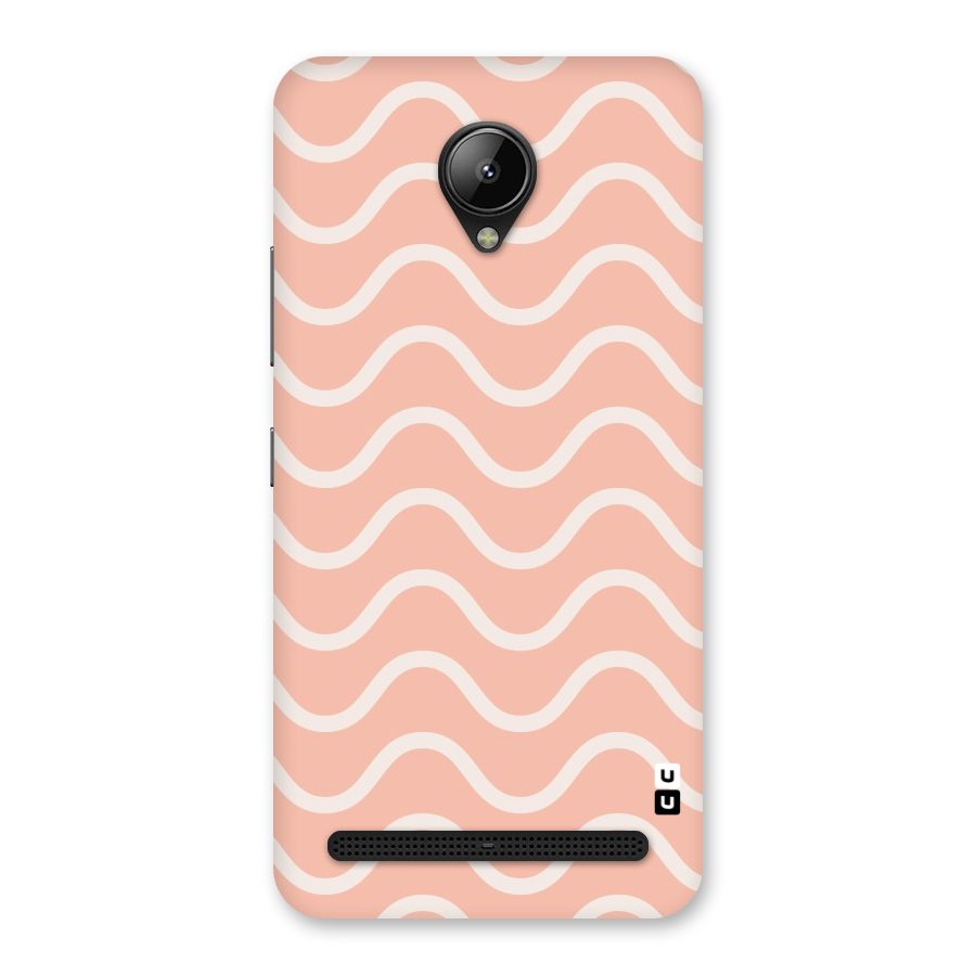 Pastel Peach Waves Back Case for Lenovo C2