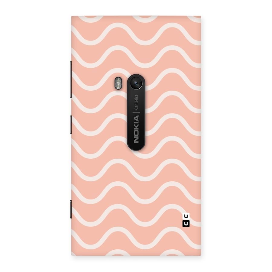 Pastel Peach Waves Back Case for Lumia 920