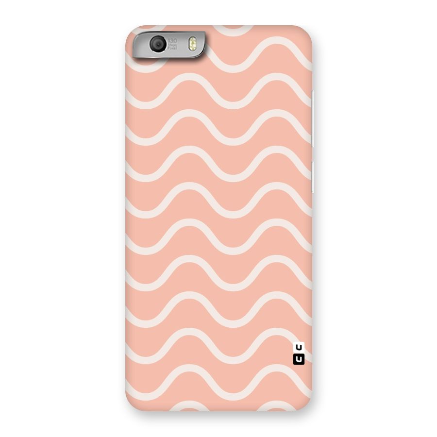 Pastel Peach Waves Back Case for Micromax Canvas Knight 2