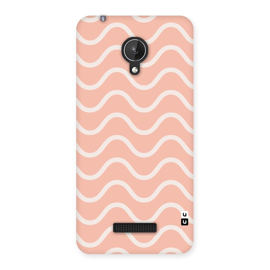 Pastel Peach Waves Back Case for Micromax Canvas Spark Q380
