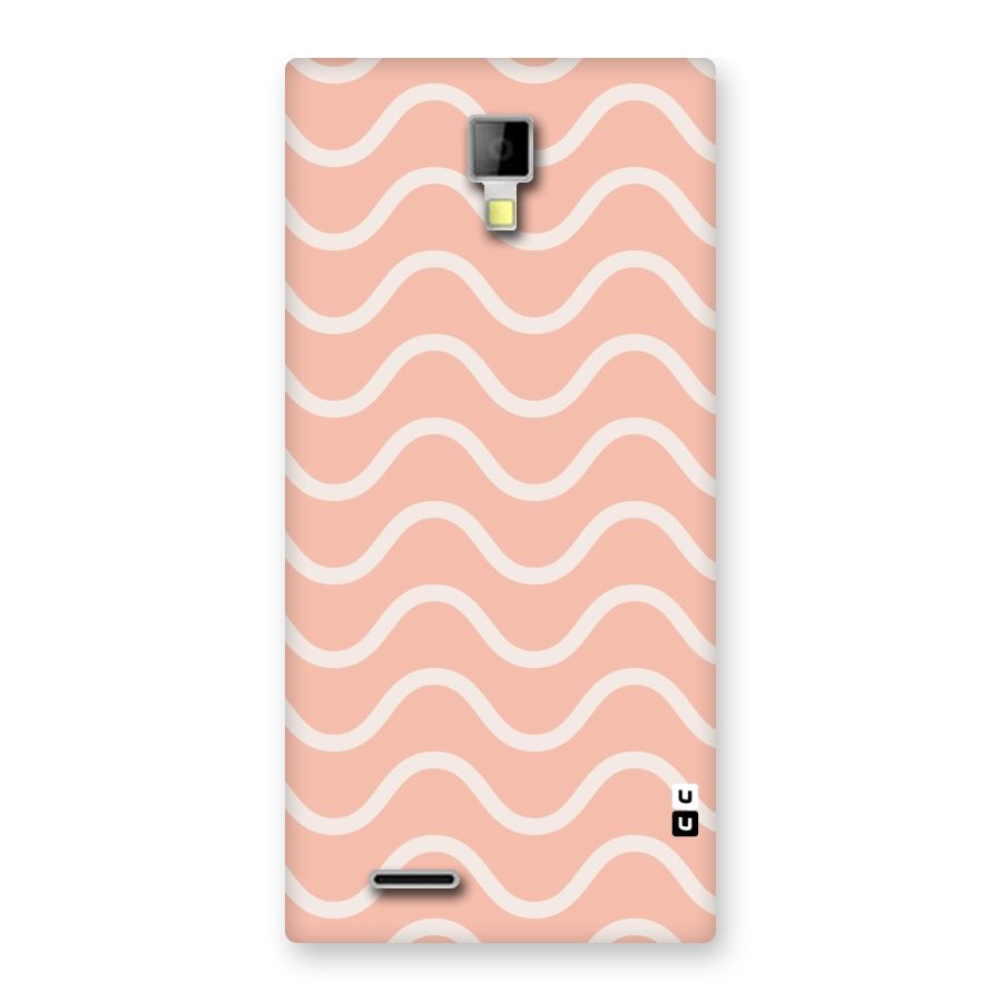 Pastel Peach Waves Back Case for Micromax Canvas Xpress A99